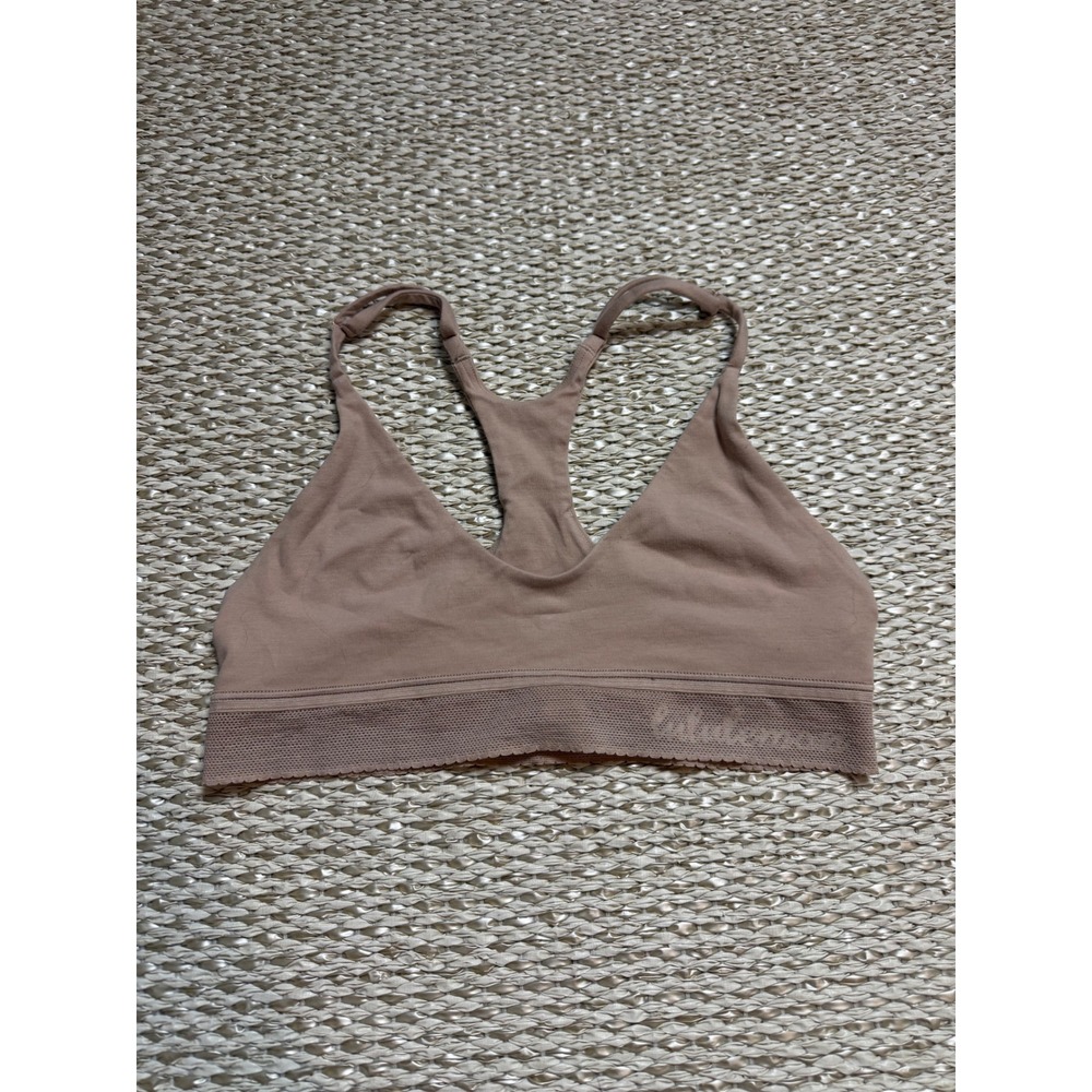 Lululemon Ebb to Street Bra Mauve Taupe Racerback Bralette Size S